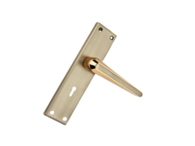 Zinc Lever Door Handle with Long Plate
