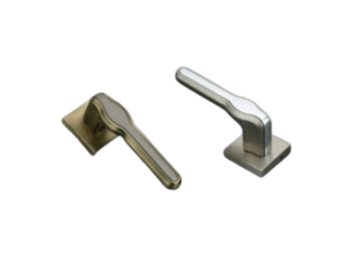 Modern Zinc Lever Door Handle with Square Rose